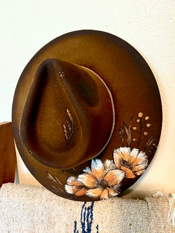 SMALL - Personalized Charlie One  Poppies Fedora hat