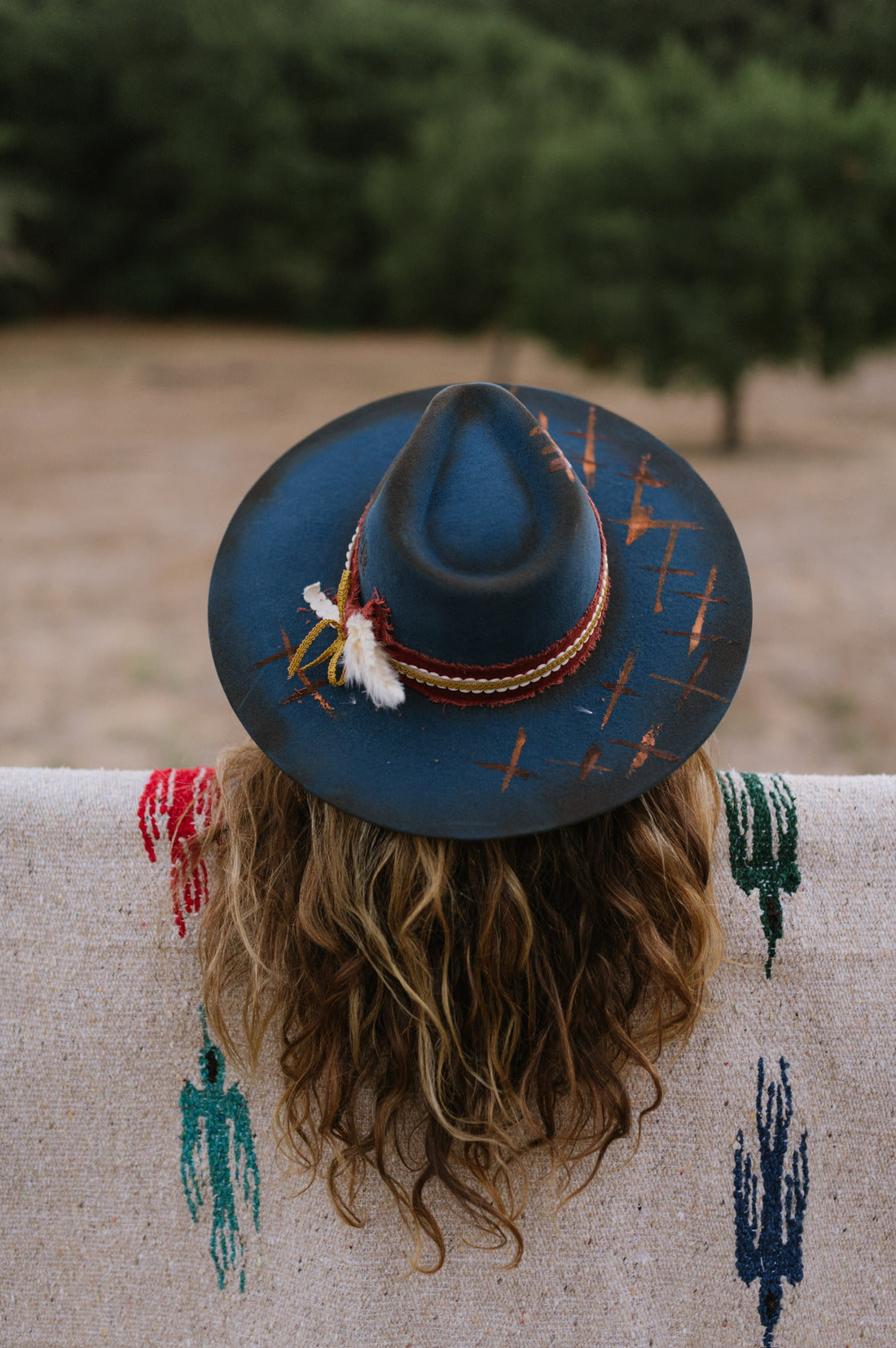 MEDIUM - Personalized Flame Kissed Felt Hat Winter Breeze