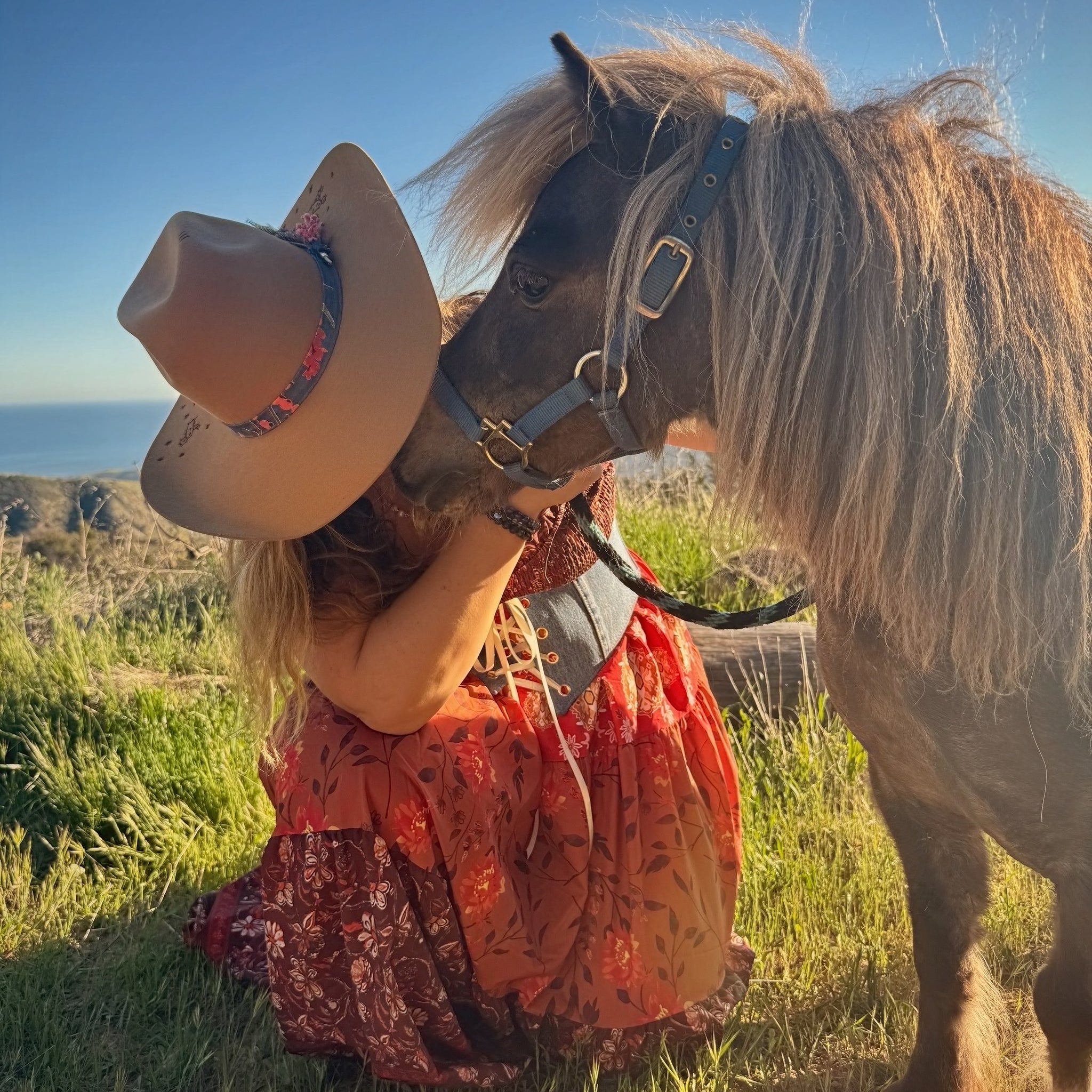 Retro Cowgirl Pinup:  Desert Darling -Cashmere Felt Cowboy Hat