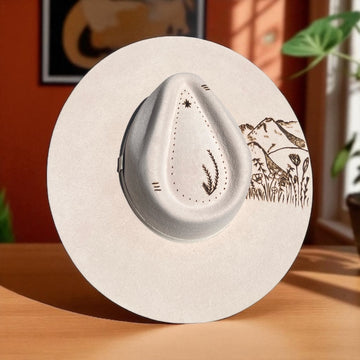 Figueroa Sky – Personalized Flame Kissed Felt Hat – Silverbelly